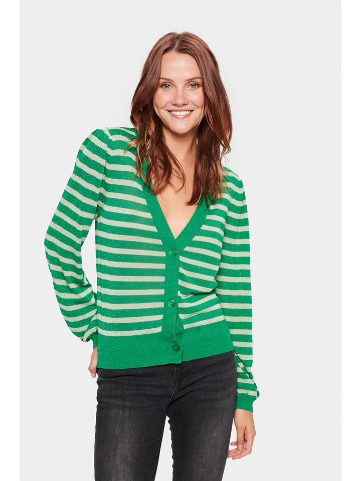 SAINT TROPEZ Kardigan "Saint Tropez" w kolorze zielonym rozmiar: M