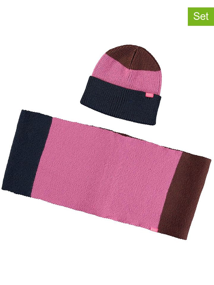 B.Nosy 2-częściowy zestaw w kolorze brązowo-różowo-granatowym rozmiar: 122-140