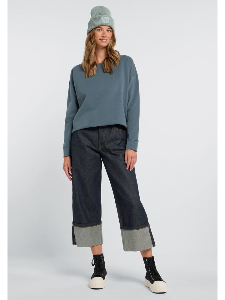 ELBSAND Bluza "Riane" w kolorze szaroniebieskim rozmiar: XL