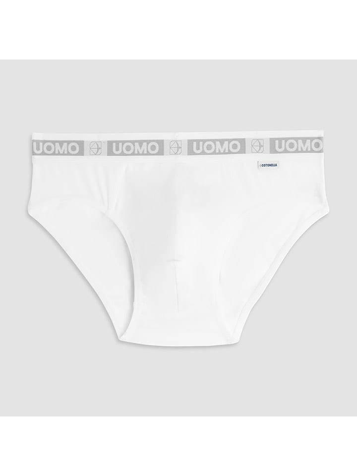 COTONELLA Slipy w kolorze białym rozmiar: M