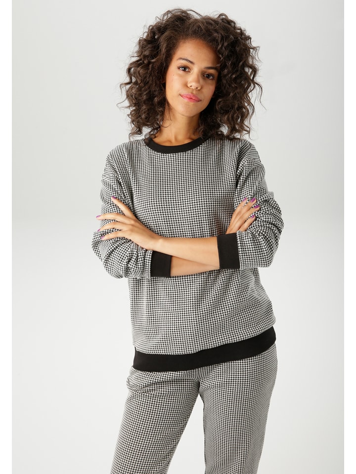 Aniston Bluza w kolorze czarno-białym rozmiar: 46