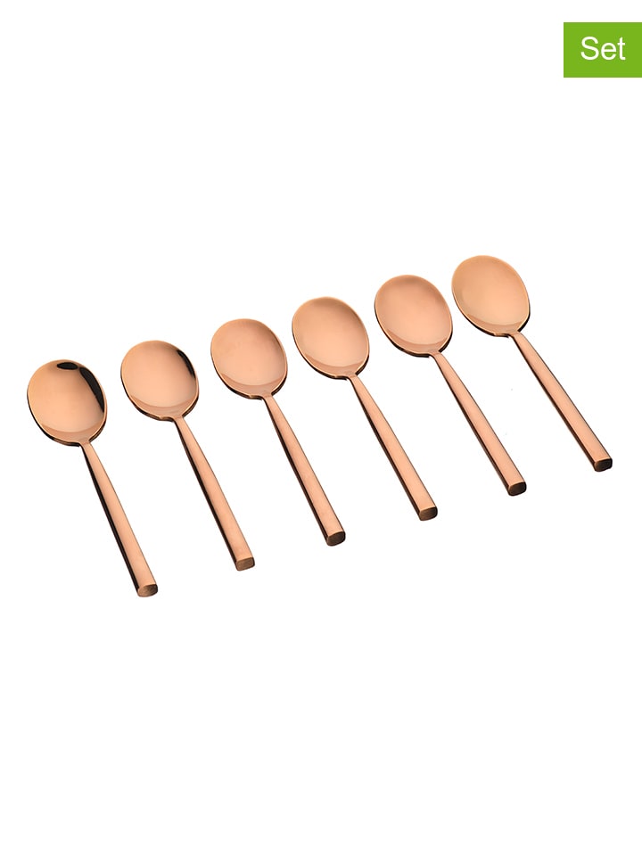 Björn Łyżeczki (6 szt.) "Nils" w kolorze miedzianym do kawy - dł. 12 cm rozmiar: onesize