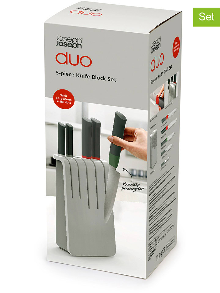 JosephJoseph 6-częściowy zestaw w kolorze szarym - wys. 35,7 cm rozmiar: onesize