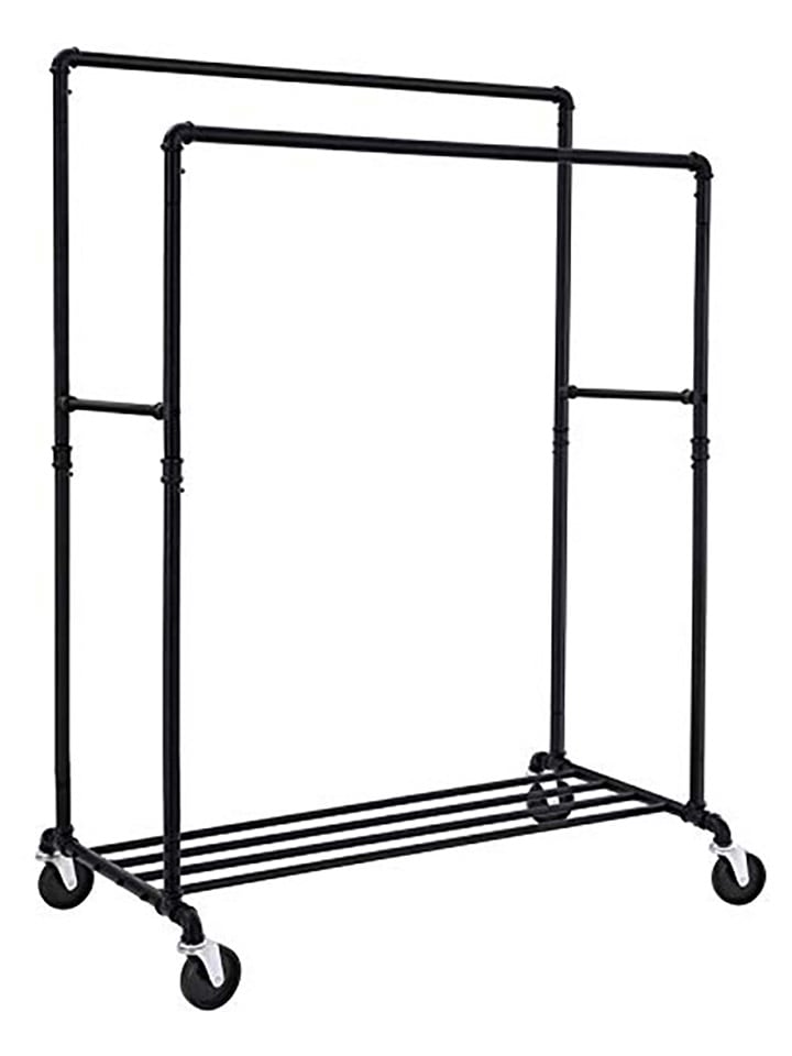 SONGMICS Garderoba stojąca w kolorze czarnym na ubrania - 100 x 162 x 59 cm rozmiar: onesize