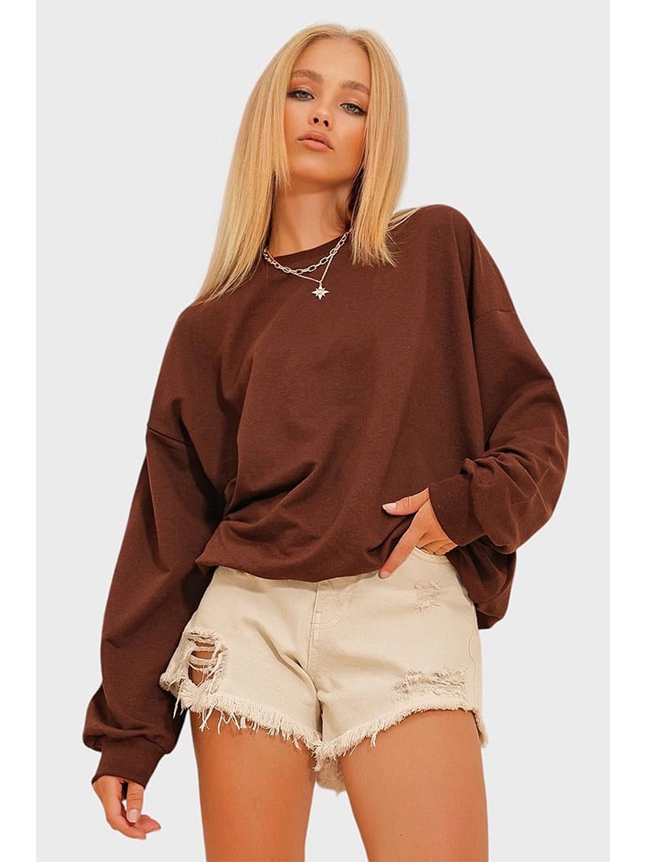 Trend Alacati Bluza w kolorze brązowym rozmiar: L