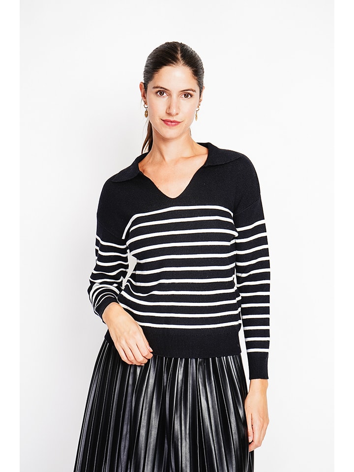 William de Faye Sweter w kolorze czarno-białym rozmiar: 42