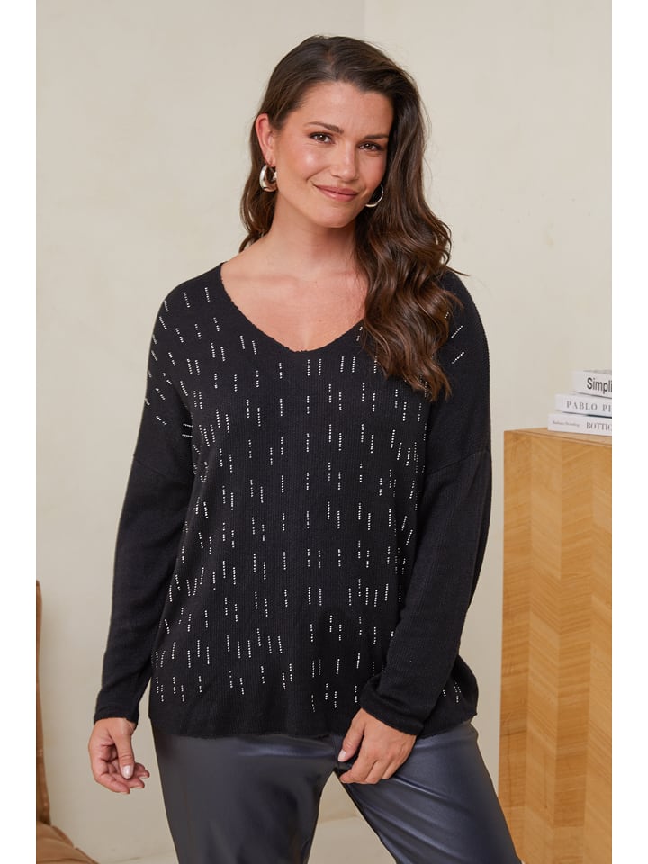 Curvy Lady Sweter w kolorze czarnym rozmiar: 44/46