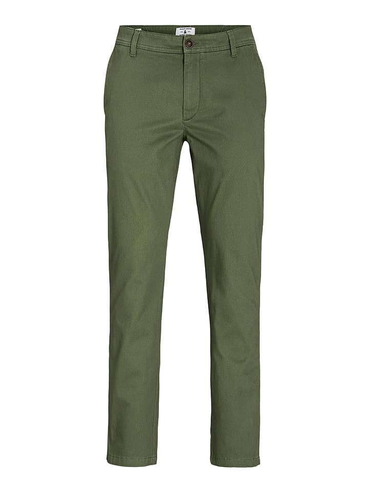 JACK & JONES Junior Spodnie chino "Bolton" w kolorze khaki rozmiar: 164