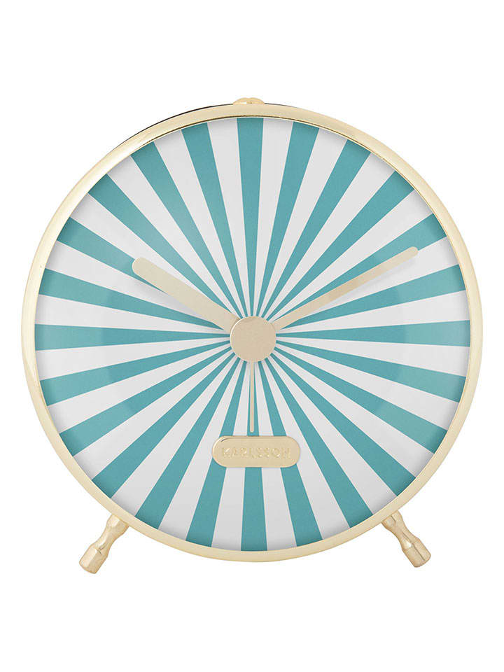 Karlsson Budzik "Candy Swirl" w kolorze biało-niebieskim - Ø 12,5 cm rozmiar: onesize