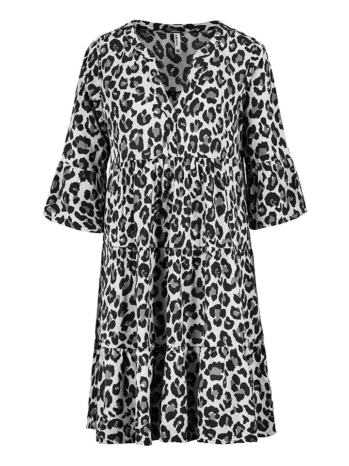 Sublevel Sukienka w kolorze biało-czarnym rozmiar: S