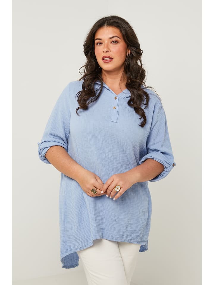 Curvy Lady Tunika w kolorze błękitnym rozmiar: 48/50