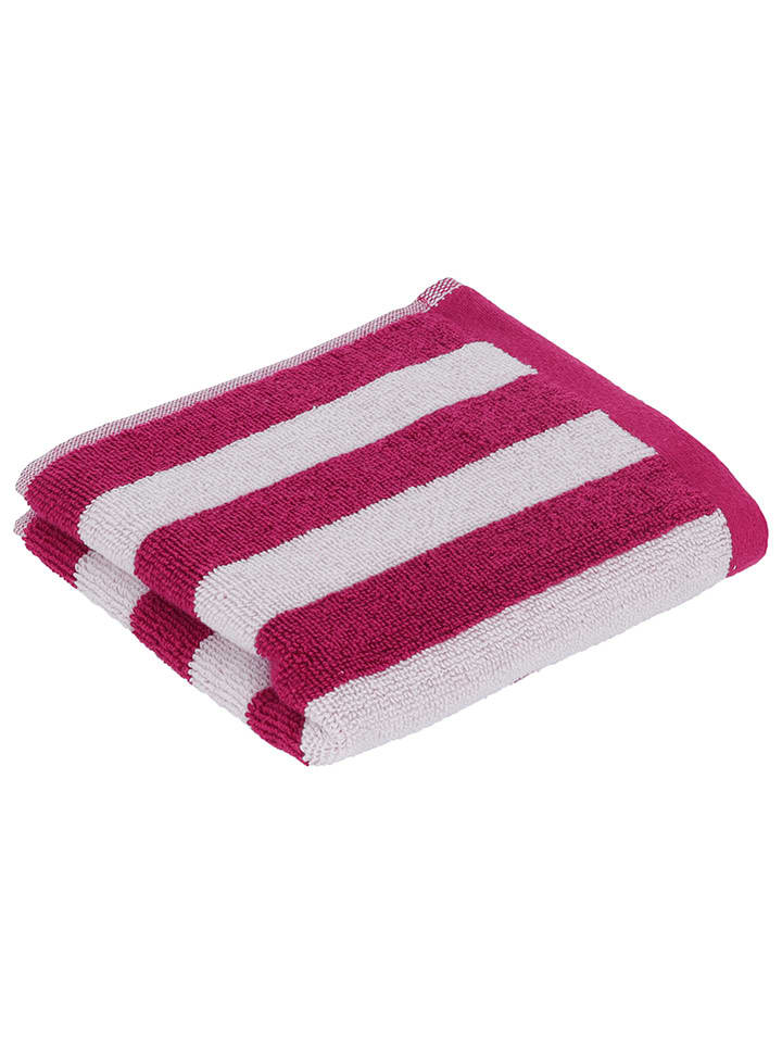 Vossen Ręcznik "Calango" w kolorze różowo-białym dla gości rozmiar: 30x50 cm