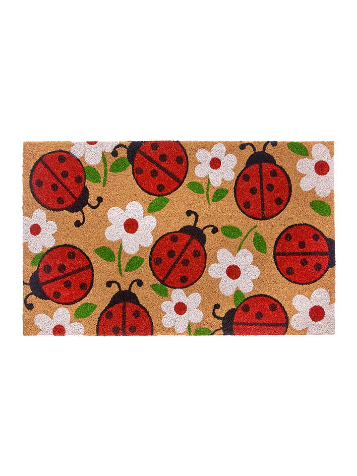 Hanse Home Wycieraczka w kolorze jasnobrązowo-czerwonym z włókna kokosowego rozmiar: 45x75 cm