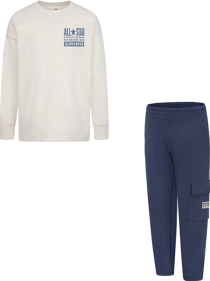 Converse 2-częściowy zestaw w kolorze kremowo-granatowym rozmiar: 116/122