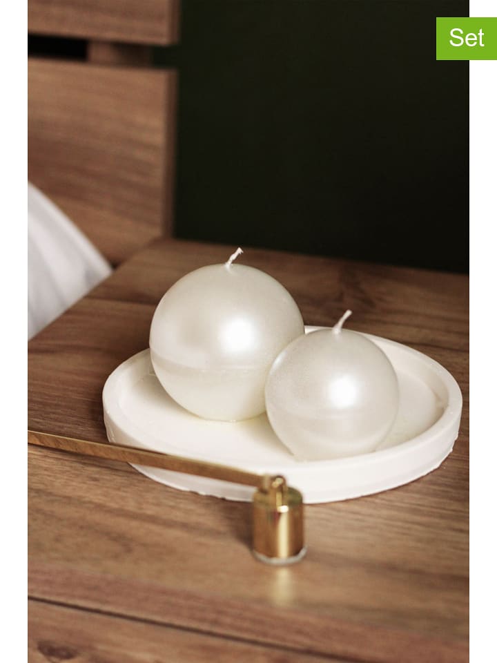 Lucky Bees Świece (2 szt.) w kolorze kremowym rozmiar: onesize