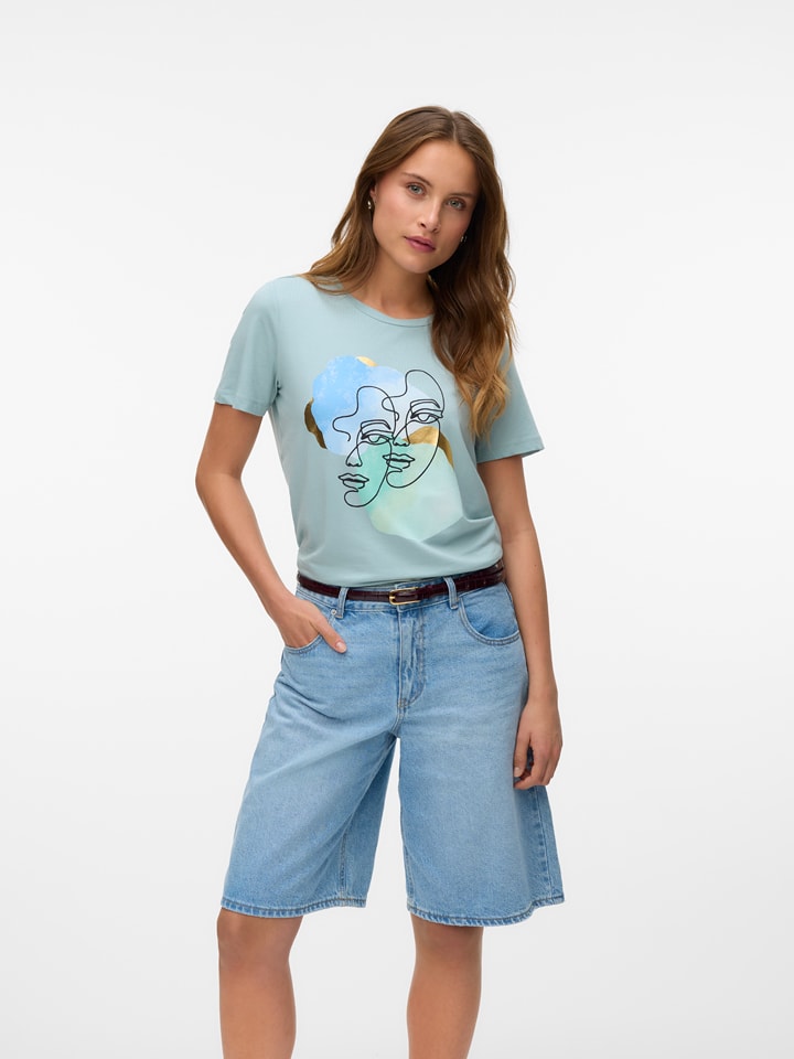 Vero Moda Koszulka w kolorze turkusowym rozmiar: L