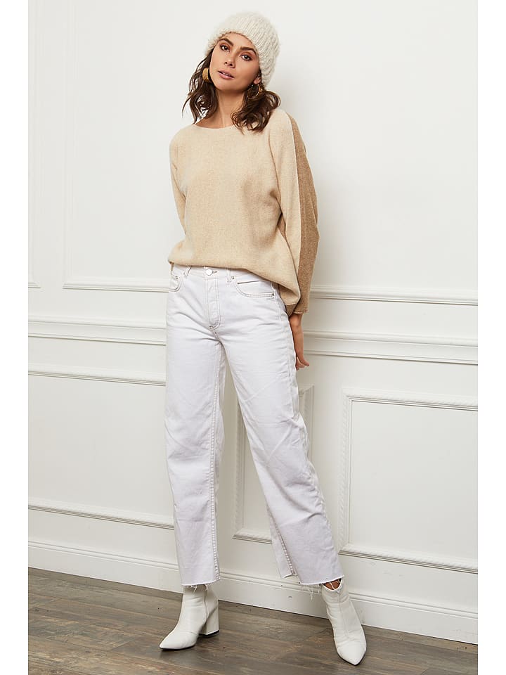 Joséfine Sweter "Aladin" w kolorze beżowo-jasnobrązowym rozmiar: S