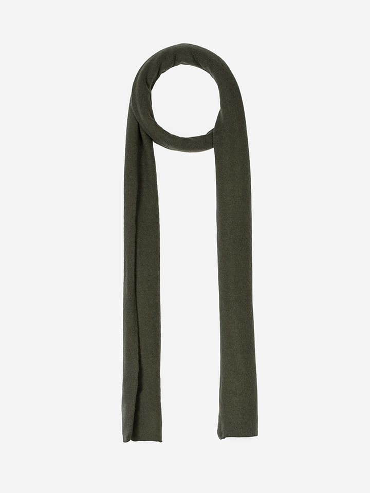 Perfect Cashmere Kaszmirowy szal "Spencer" w kolorze khaki - 200 x 30 cm rozmiar: onesize