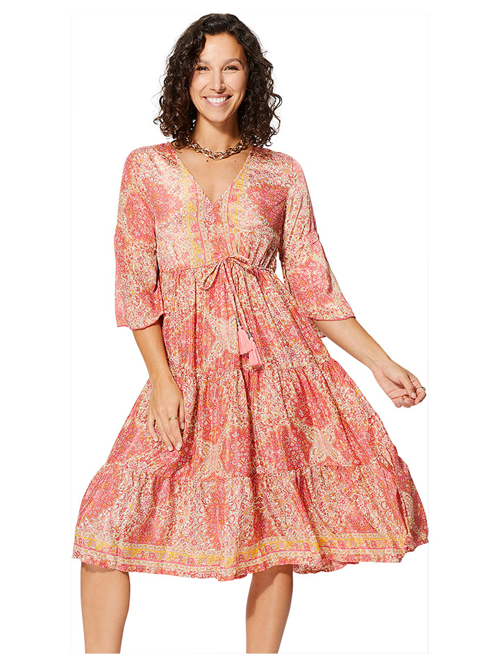 Aller Simplement Sukienka w kolorze jasnoróżowo-koralowym rozmiar: 38/40