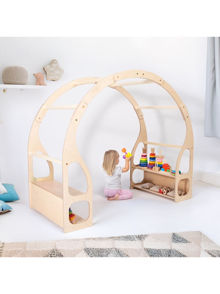 Woody Kids Regał w kolorze jasnobrązowym na zabawki - 160 x 130 x 75 cm rozmiar: onesize