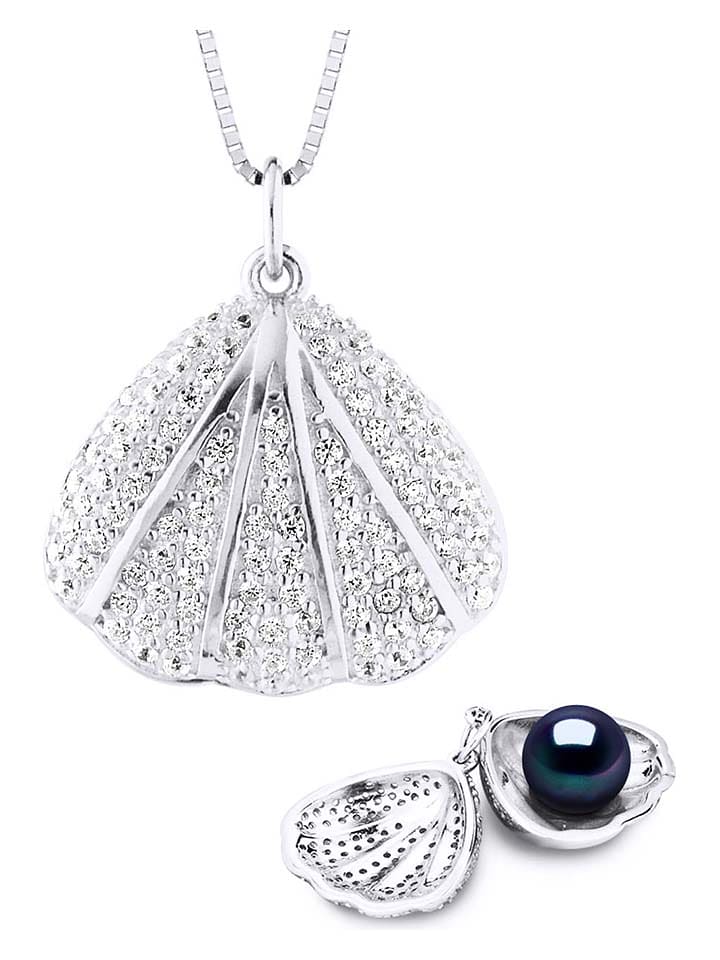 Pearl Addict Srebrny naszyjnik z perłą - dł. 42 cm rozmiar: onesize