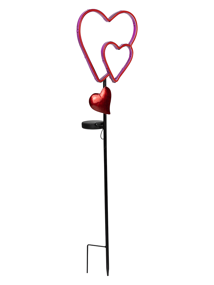 Garden Hero Solarna lampa ogrodowa LED w kolorze czerwonym na trzonku - wys. 84 cm rozmiar: onesize