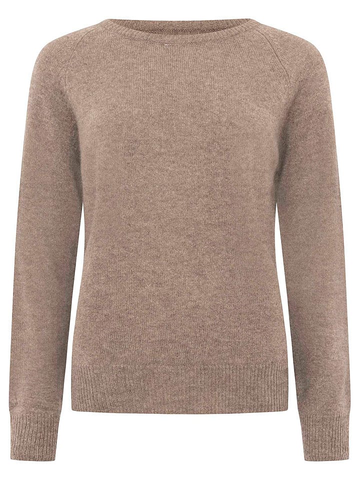 Zwillingsherz Kaszmirowy sweter w kolorze beżowym rozmiar: L