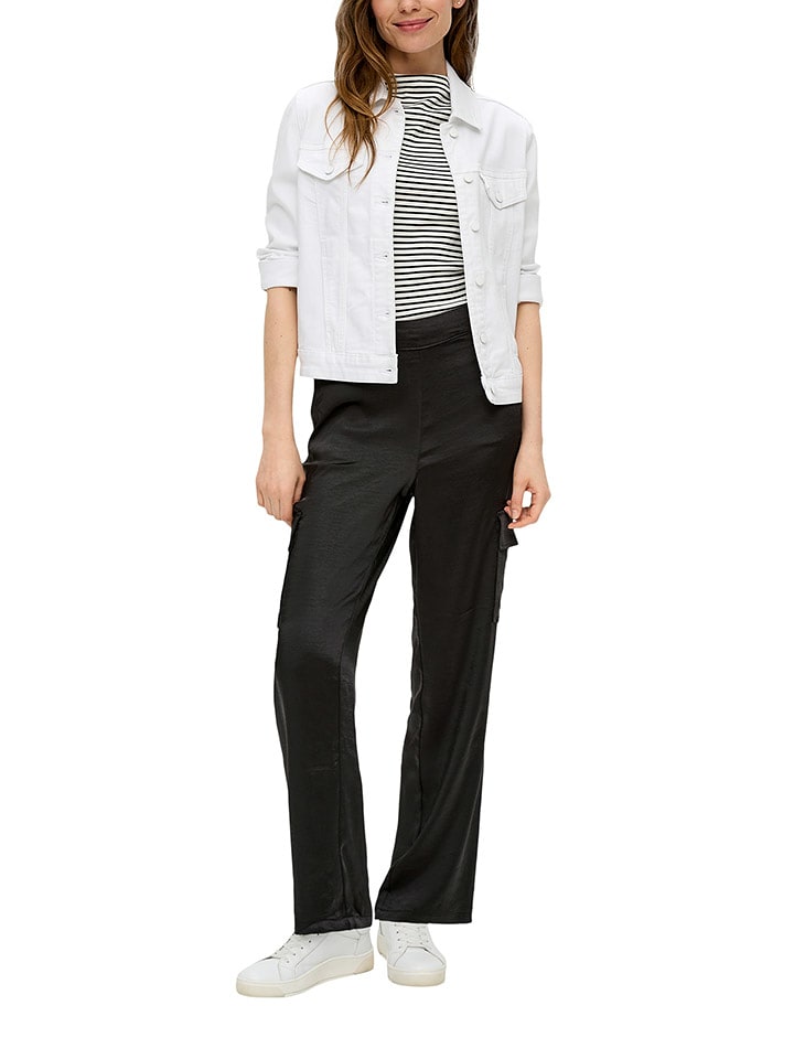 s.Oliver Bojówki w kolorze czarnym rozmiar: 40