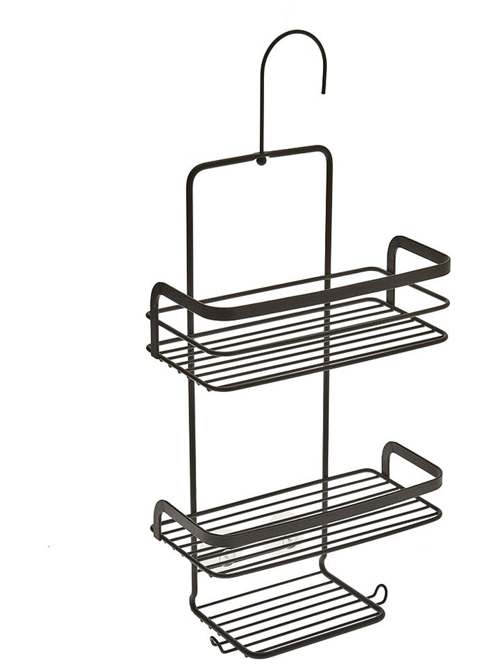 metaltex Regał prysznicowy "Origin" w kolorze czarnym - 23 x 47 x 12 cm rozmiar: onesize