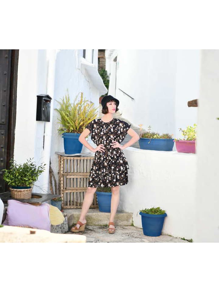 Tarifa Sukienka w kolorze czarnym ze wzorem rozmiar: S