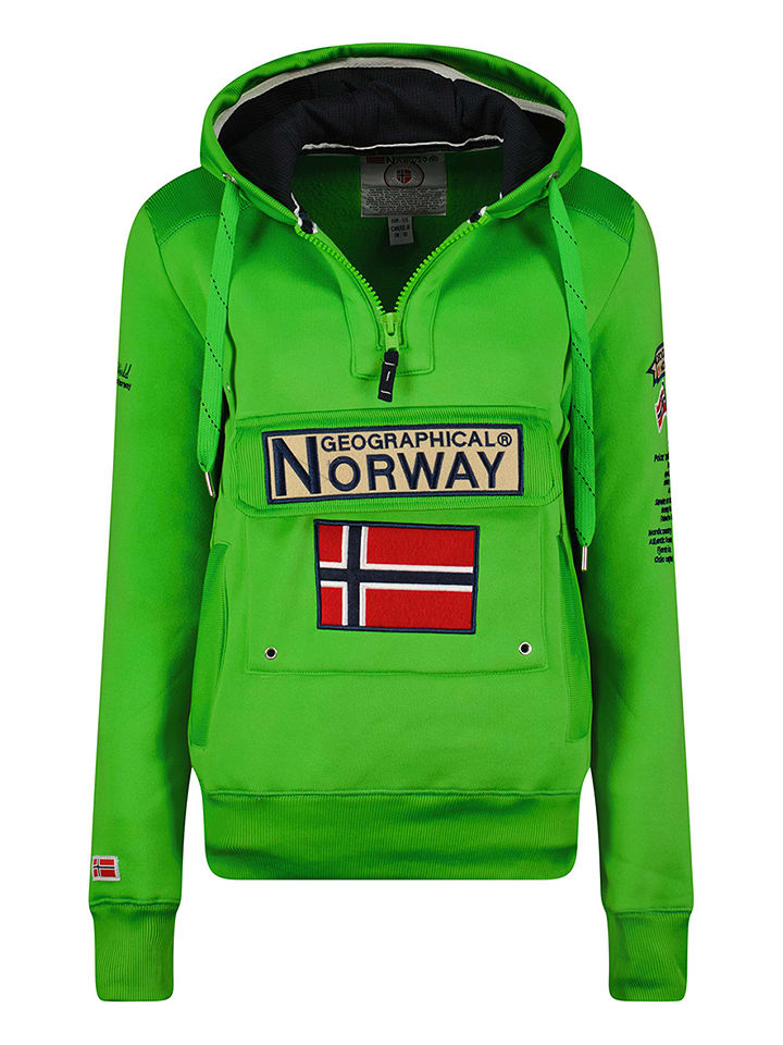 Geographical Norway Bluza "Gymclass" w kolorze zielonym rozmiar: S