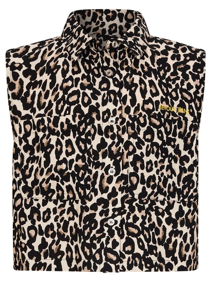 Retour Bluzka "Zorah" w kolorze beżowo-czarnym rozmiar: 146/152