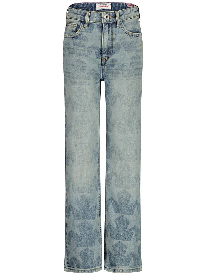 Vingino Dżinsy "Cato Laser Star" - Regular fit - w kolorze niebieskim rozmiar: 176