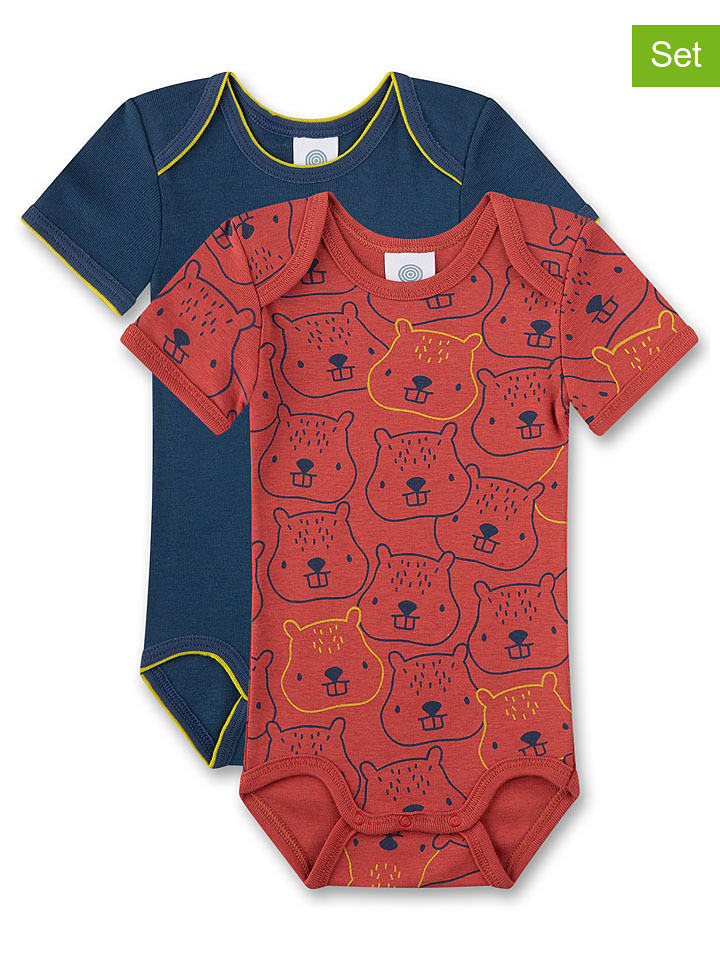 Sanetta Body (2 szt.) w kolorze czerwono-granatowym rozmiar: 68