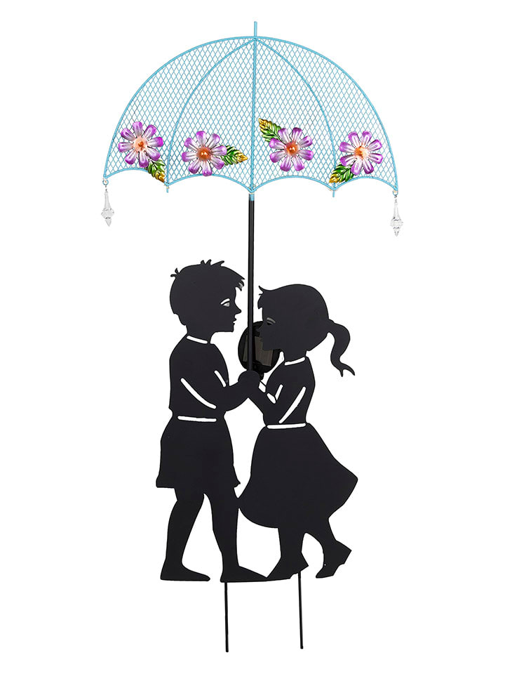 Garden Hero Solarna lampa ogrodowa LED w kolorze czarno-błękitnym - wys. 86,5 cm rozmiar: onesize