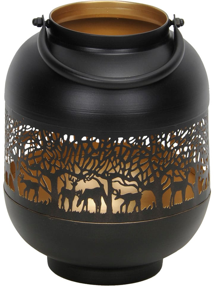 POSIWIO Świecznik w kolorze czarnym - wys. 23 x Ø 18 cm rozmiar: onesize