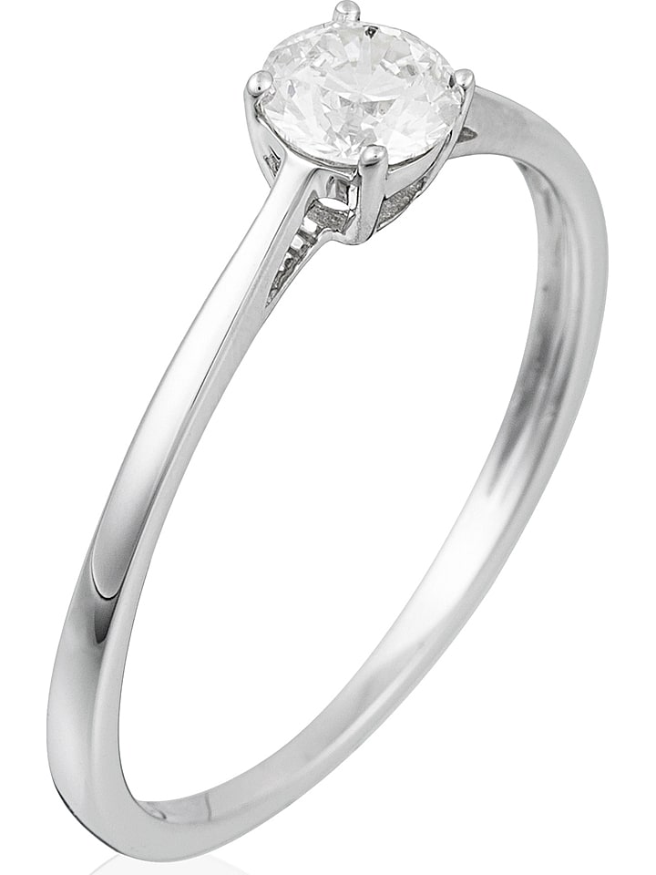 DIAMANTA Złoty pierścionek "Solitaire Impérial" z diamentem rozmiar: 56