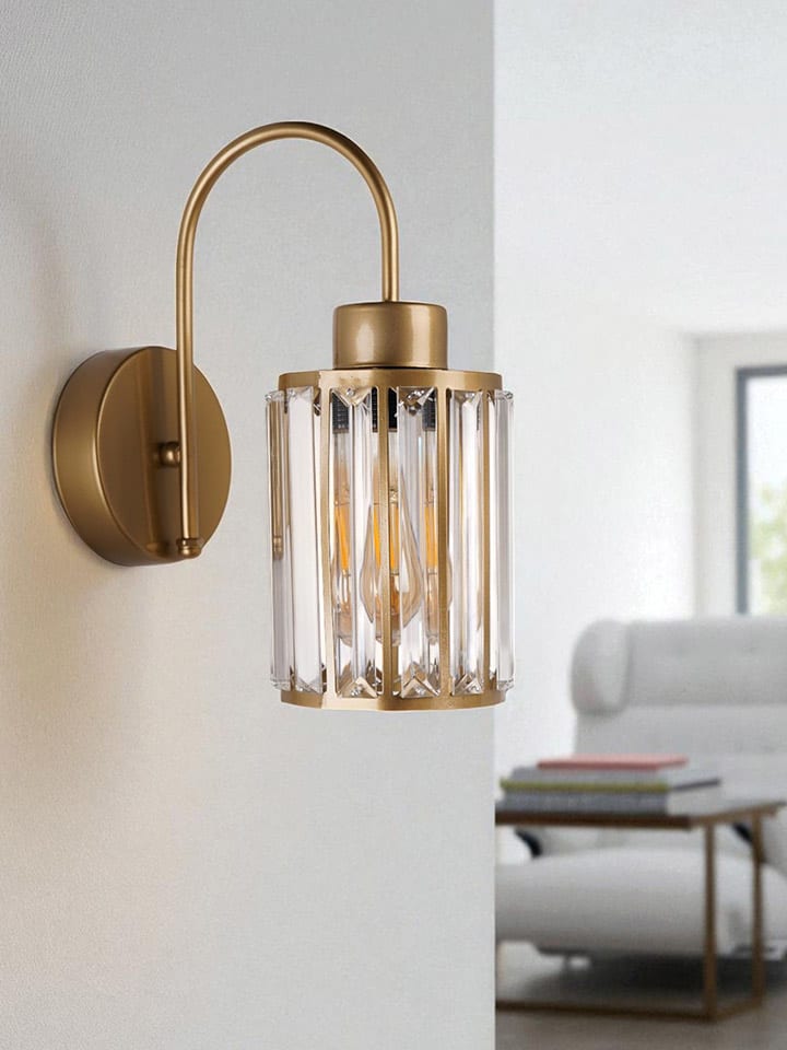 ABERTO DESIGN Lampa ścienna w kolorze złotym - wys. 30 x Ø 12 cm rozmiar: onesize