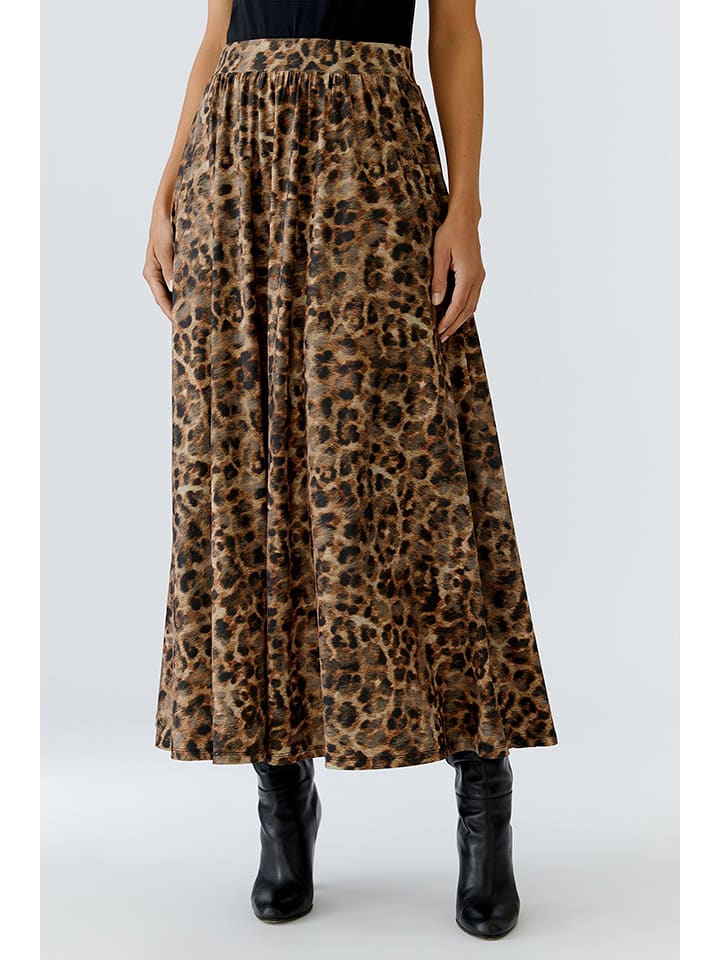 Oui Spódnica w kolorze szaro-karmelowym rozmiar: 38