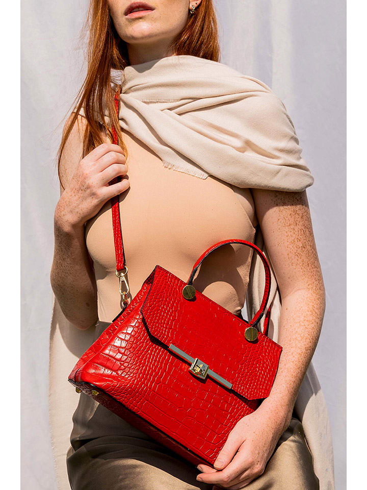 Christian Laurier Skórzana torebka "Emy" w kolorze czerwonym - 27 x 19 x 12 cm rozmiar: onesize