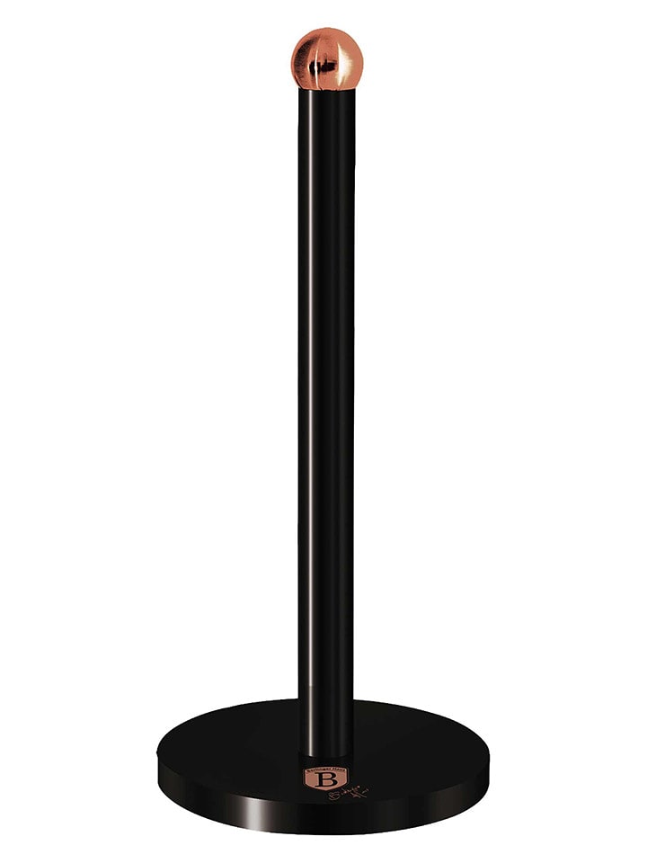 Berlinger Haus Uchwyt w kolorze czarno-różowozłotym na papier kuchenny - wys. 34 x Ø 15 cm rozmiar: onesize