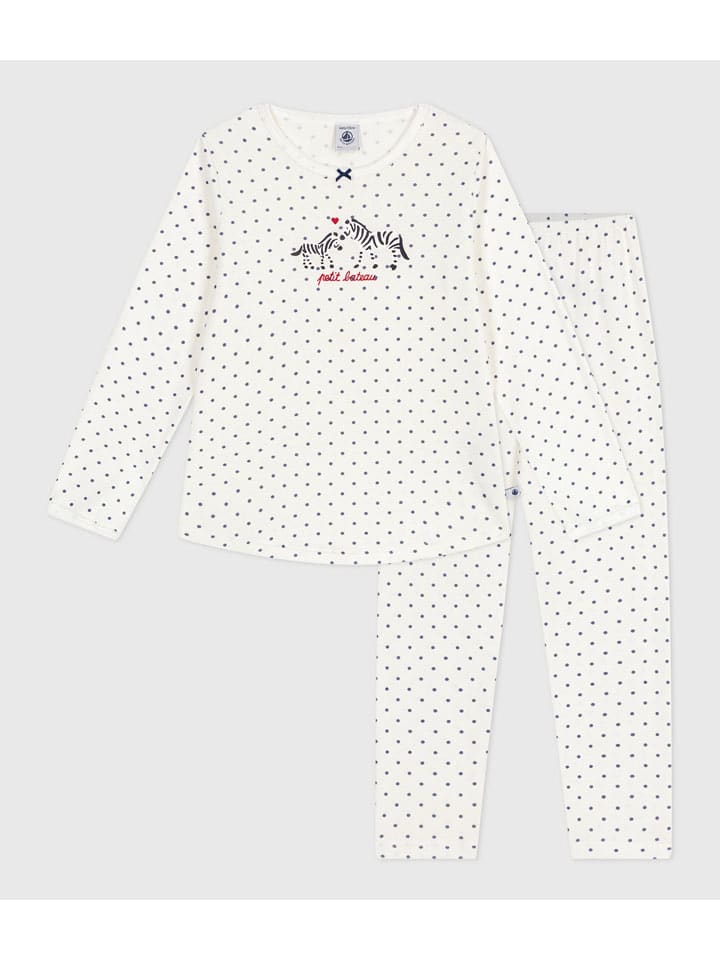 PETIT BATEAU Piżama w kolorze białym rozmiar: 140