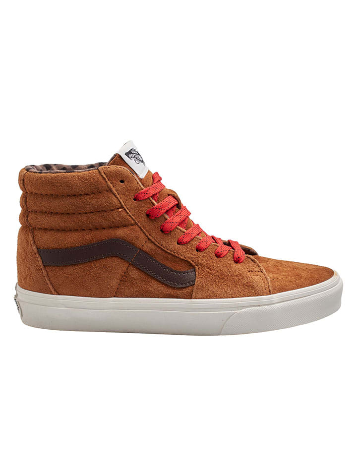Vans Skórzane sneakersy "Sk8-Hi" w kolorze jasnobrązowym rozmiar: 44,5
