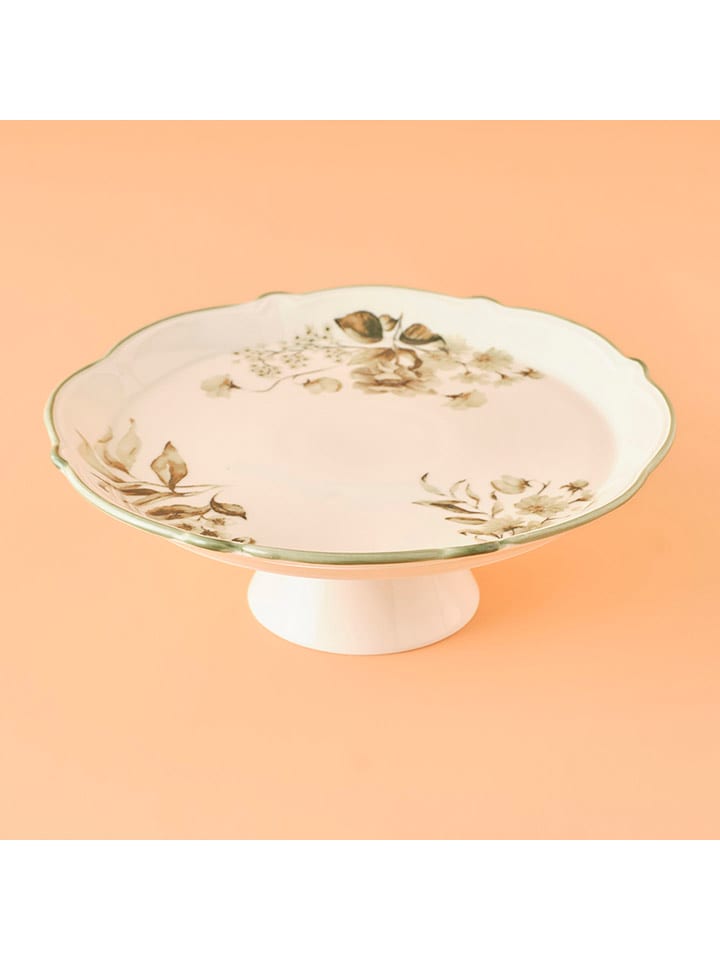 BELLA MAISON Patera kuchenna "Julia" w kolorze biało-zielonym - Ø 32 cm rozmiar: onesize