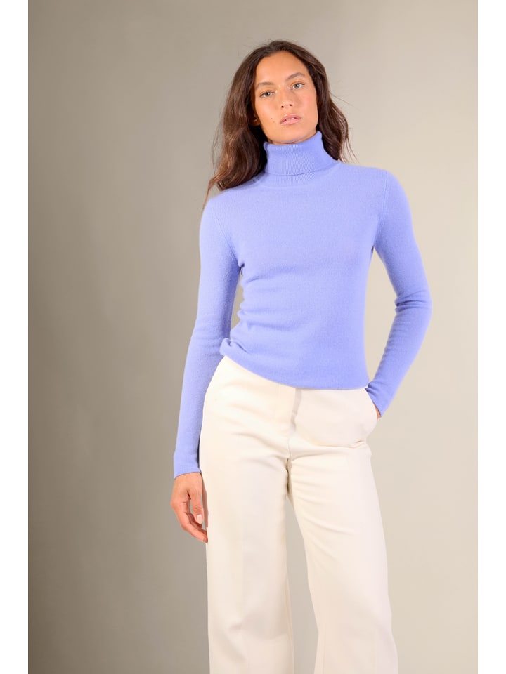 Perfect Cashmere Kaszmirowy golf "Bise" w kolorze błękitnym rozmiar: M