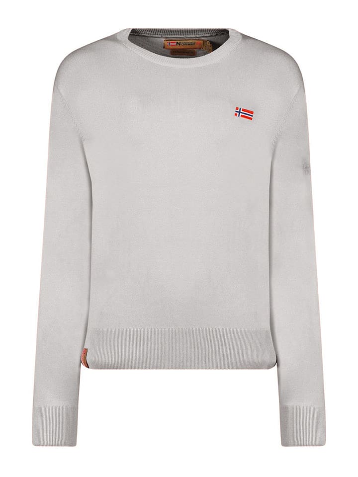 Geographical Norway Sweter w kolorze szarym rozmiar: XXL