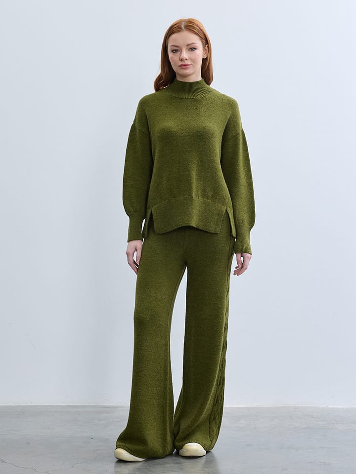 BGN Spodnie w kolorze zielonym rozmiar: 40