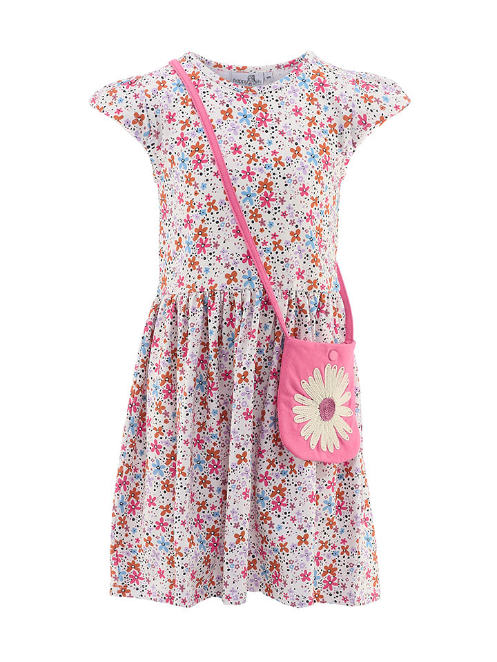 happy girls by Eisend Sukienka w kolorze białym ze wzorem rozmiar: 92