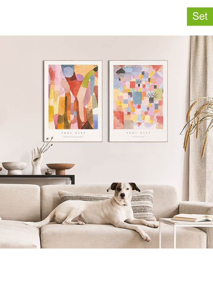 Orangewallz Druki artystyczne (2 szt.) "Paul Klee" w ramce rozmiar: 40x50 cm