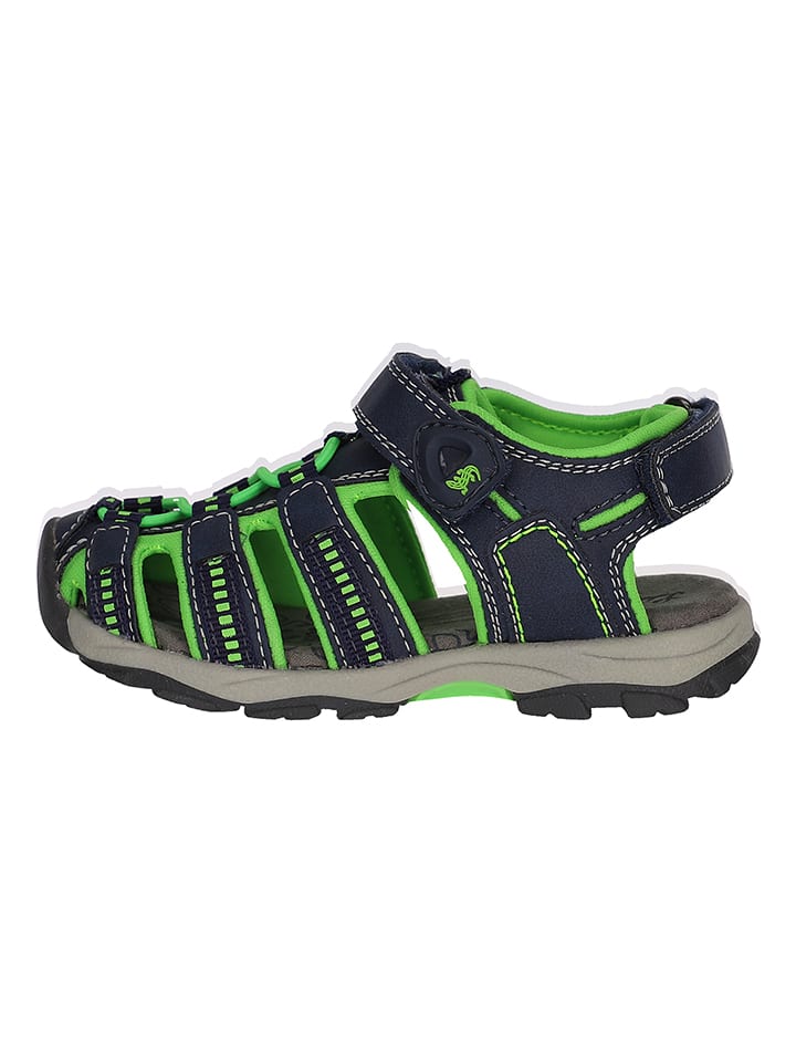 Lurchi Półsandały "Bobby" w kolorze czarno-zielonym rozmiar: 33